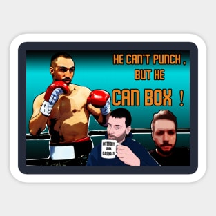 He can't punch but he can box! Sticker